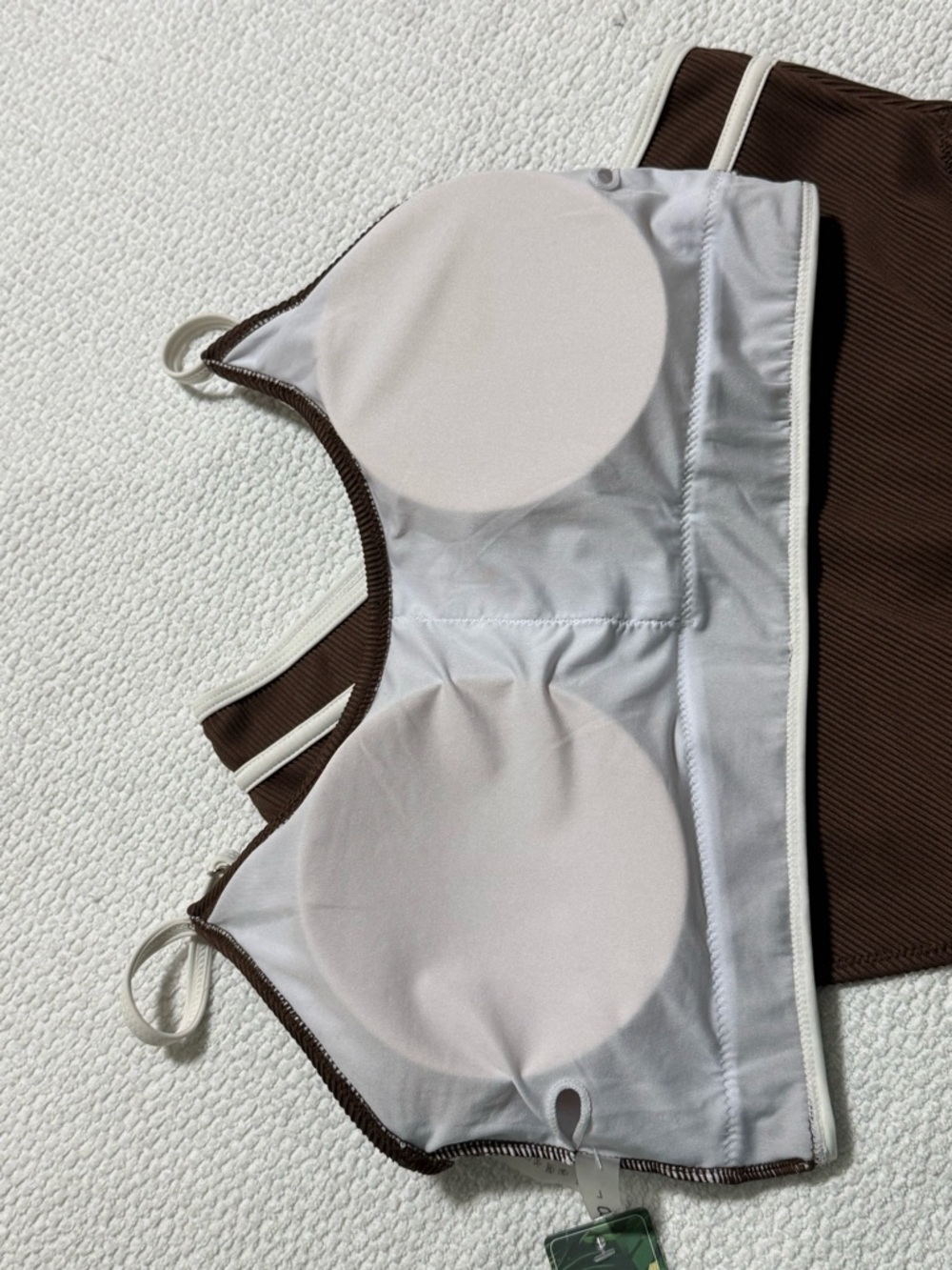 BMJL Ribbed Two-Piece High-Waisted Bikini Set in brown Size L - Picture 5 of 11